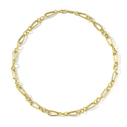 Mixed-Shape Link Necklace 18"