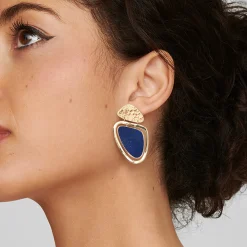Mélange Large Slanted Triangle Earrings
