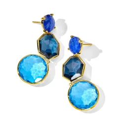 Multi-Shape 3-Drop Post Earrings