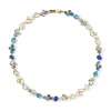 Multi-Stone Cluster Flexible Necklace