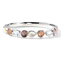 Multi-Stone Hinged Bangle Bracelet