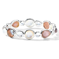 Multi-Stone Hinged Bangle Bracelet