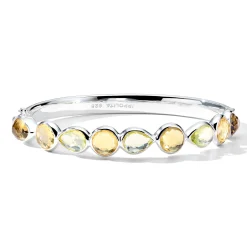Multi-Stone Hinged Bangle Bracelet