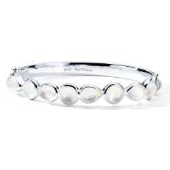 Multi-Stone Hinged Bangle Bracelet
