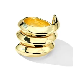 Organic Surface Triple Wrap Knife-Edge Ring