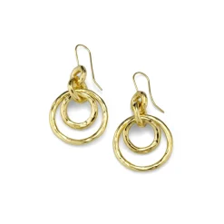 Puffy Hammered Jet Set Earrings