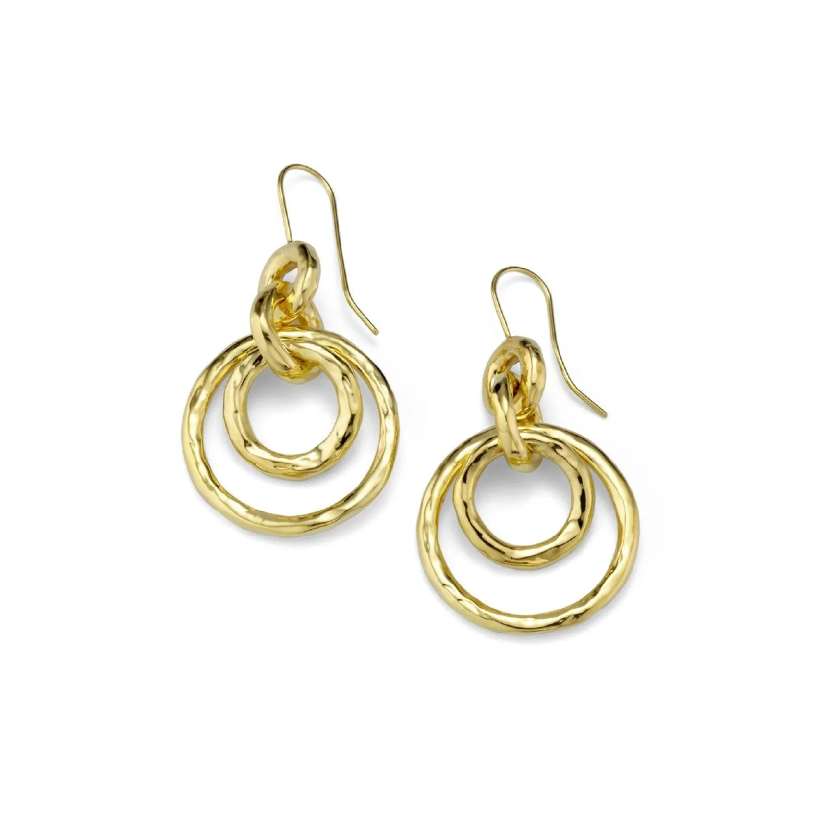 Puffy Hammered Jet Set Earrings