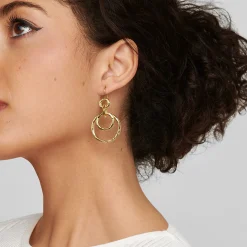 Puffy Hammered Jet Set Earrings