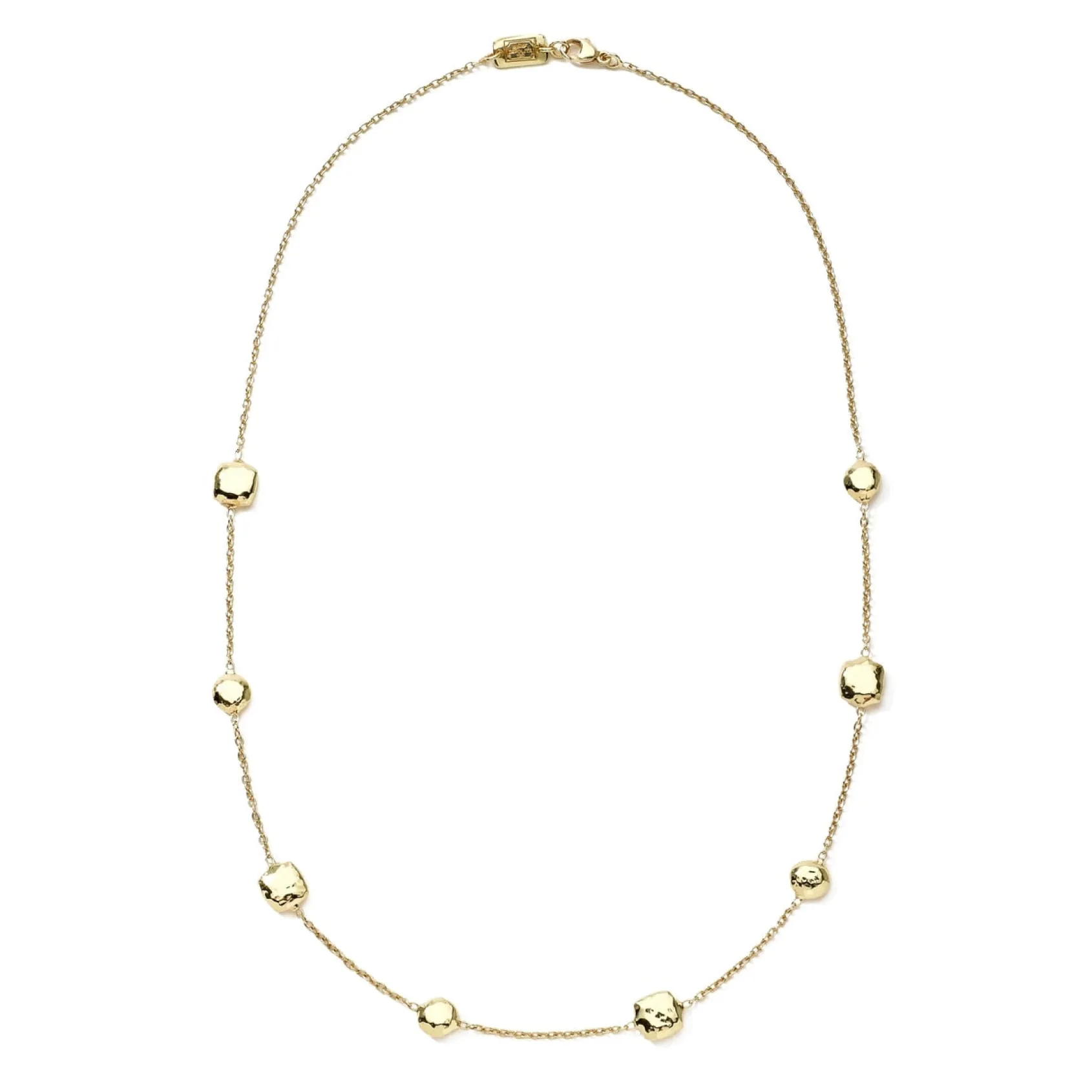 Short Hammered Pinball Chain Necklace