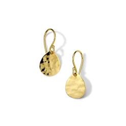 Small Crinkle Teardrop Earrings