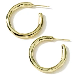 Small Hammered Hoop Earrings