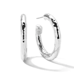Small Hammered Hoop Earrings