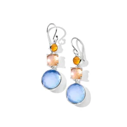 Small Multi-Stone Drop Earrings