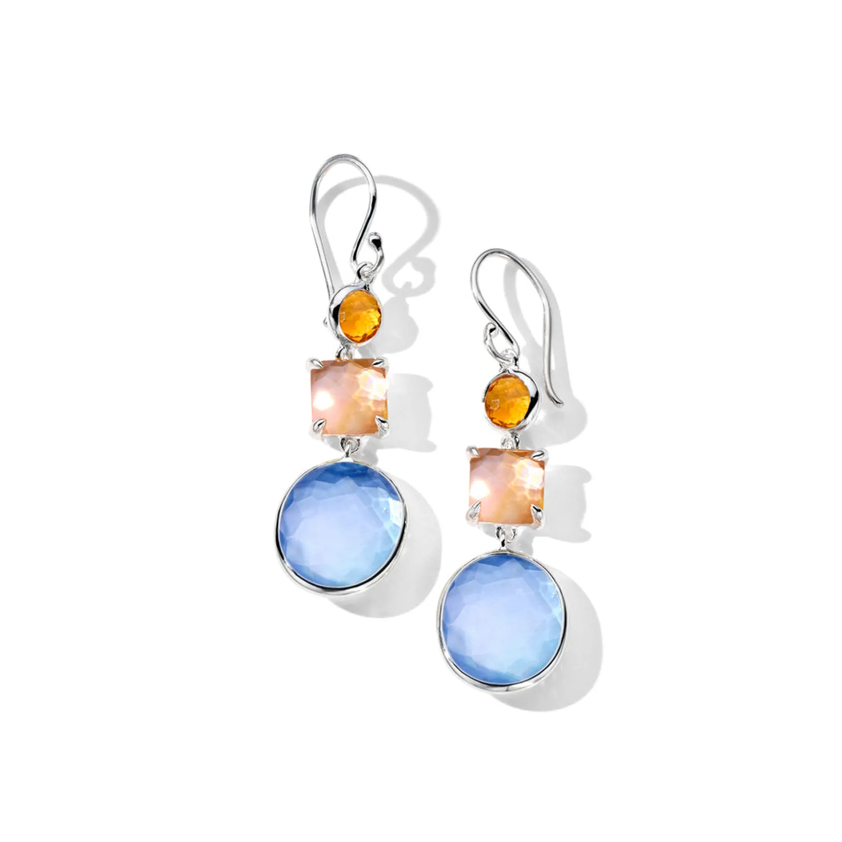 Small Multi-Stone Drop Earrings