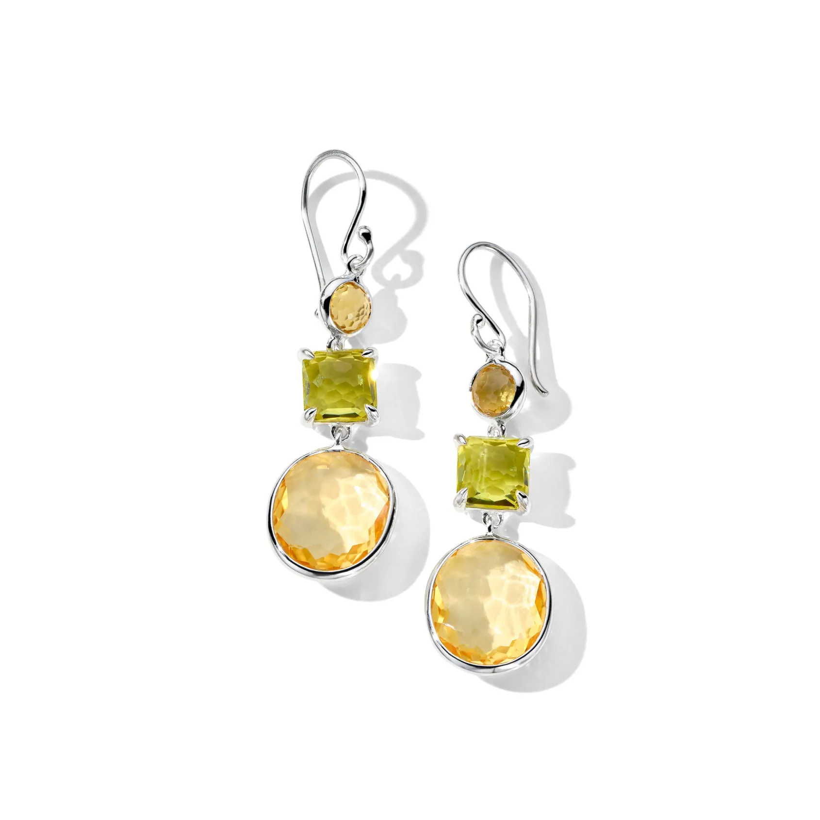 Small Multi-Stone Drop Earrings