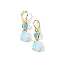 Small Snowman Multi Stone Earrings