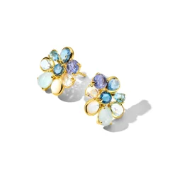 Small 8-Stone Cluster Earrings