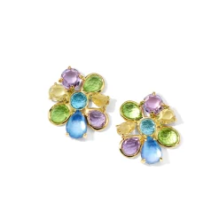 Small 8-Stone Cluster Earrings