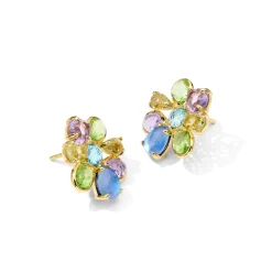 Small 8-Stone Cluster Earrings