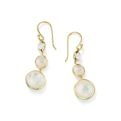 Small 3-Stone Drop Earrings