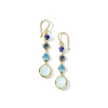 Small 4-Stone Linear Drop Earrings