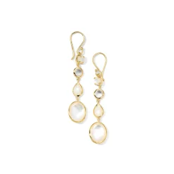 Small 4-Stone Linear Drop Earrings