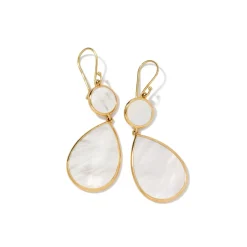 Snowman 2-Stone Drop Earrings