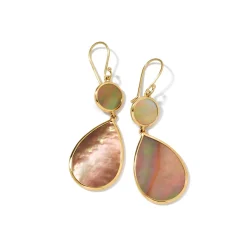 Snowman 2-Stone Drop Earrings