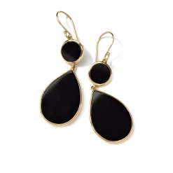 Snowman 2-Stone Drop Earrings