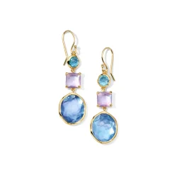 3-Stone Drop Earrings