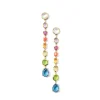 8-Stone Linear Drop Earrings