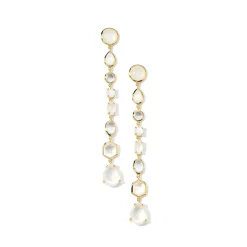 8-Stone Linear Drop Earrings