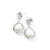 2-Stone Snowman Post Earrings