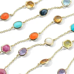 Stone Station Chain Necklace