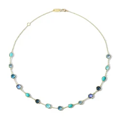 15-Stone Station Chain Necklace