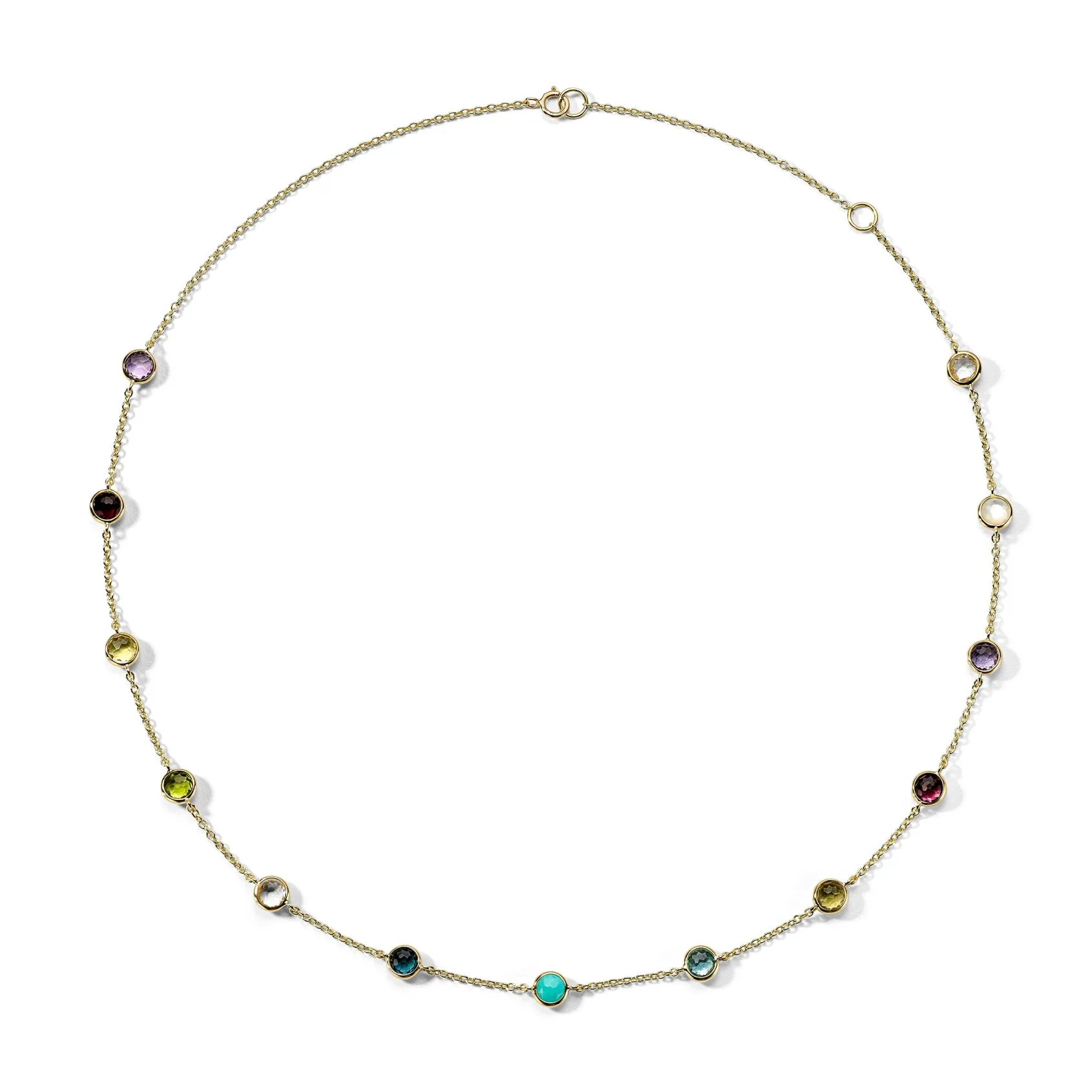 13-Stone Station Confetti Necklace
