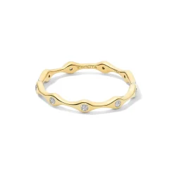 9-Stone Station Skinny Band Ring