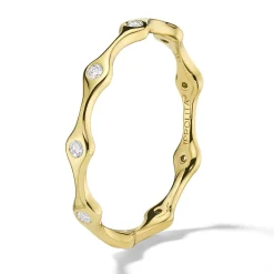 9-Stone Station Skinny Band Ring