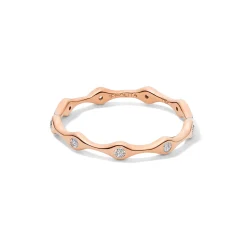 9-Stone Station Skinny Band Ring