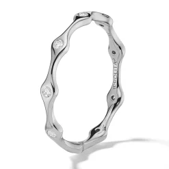 9-Stone Station Skinny Band Ring