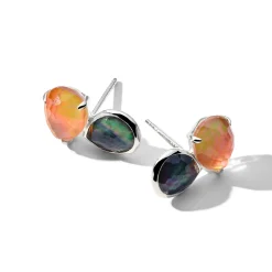 2-Stone Stud Earrings