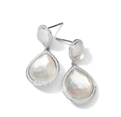 Studded Teardrop and Dangle Earrings