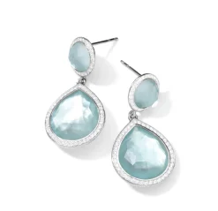 Studded Teardrop and Dangle Earrings