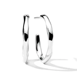 Thin Squiggle Hoop Earrings