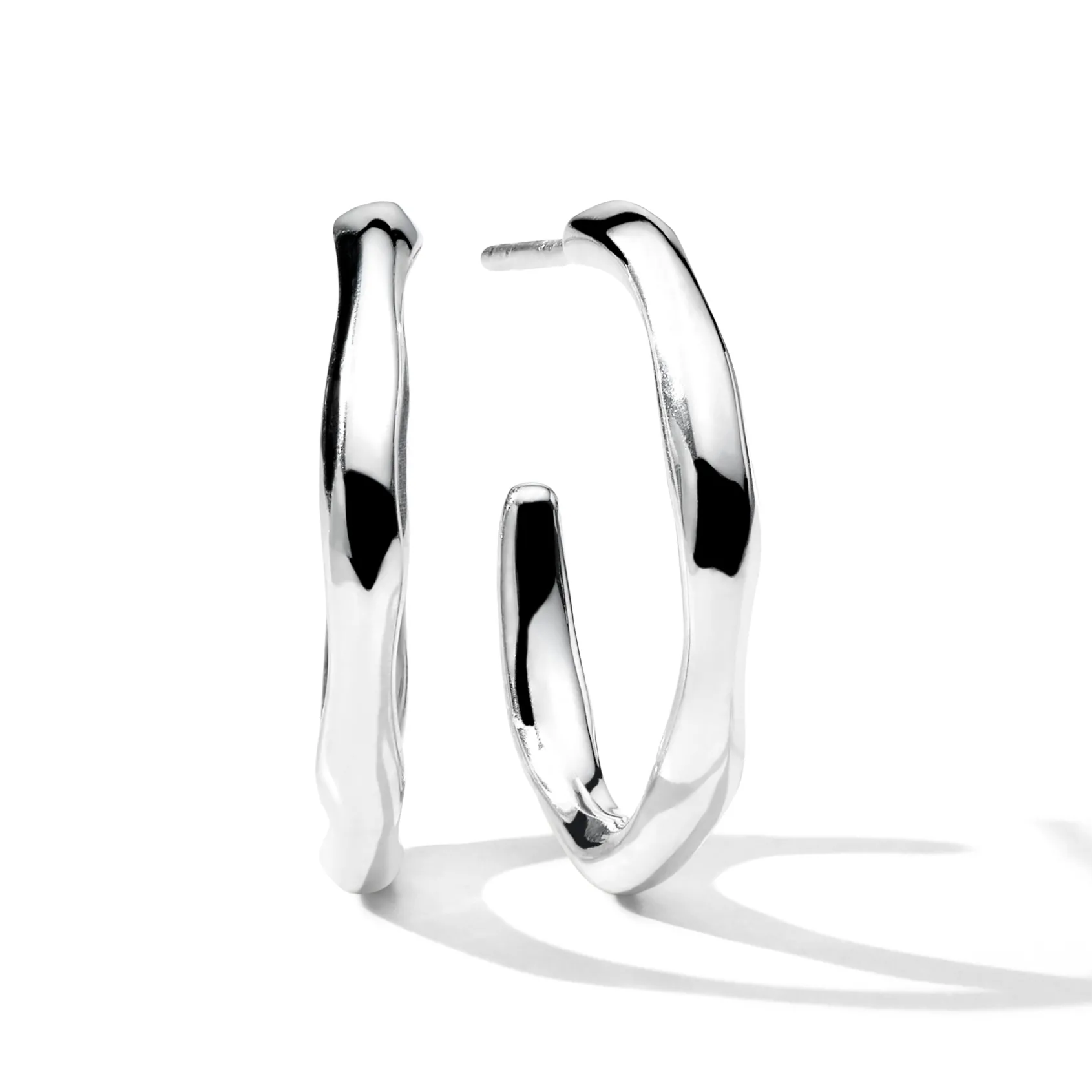 Thin Squiggle Hoop Earrings