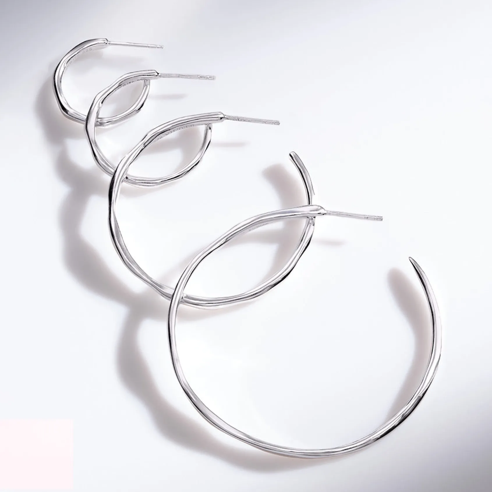 Thin Squiggle Hoop Earrings
