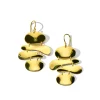 Wavy Organic Shape 4-Tier Dangle Earrings