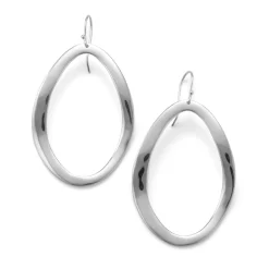 Wavy Oval Drop Earrings