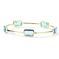 Wide Gelato Multi-Stone Bangle Bracelet