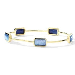Wide Gelato Multi-Stone Bangle Bracelet